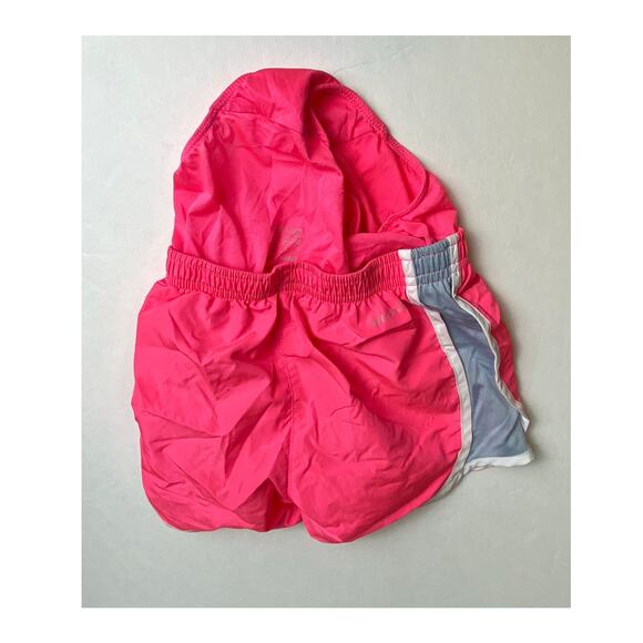 Nike Girls Dri Fit Running Shorts Pink with Gray and White Trim Size Small (4-5) - Picture 4 of 6